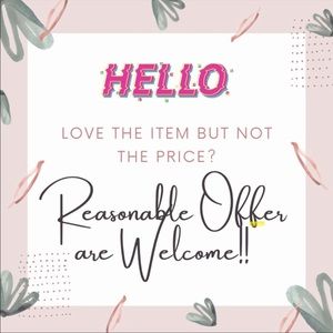 Do you like something but not the price!? Send me an offer!!! 🛍